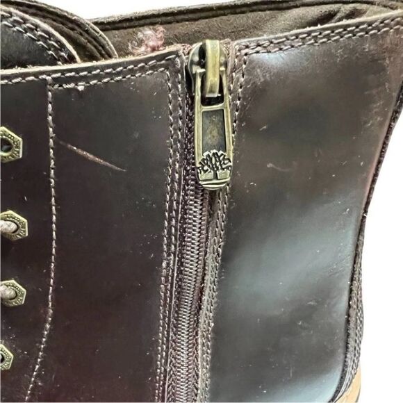 Timberland Sienna Side Zip High Waterproof Boot Heel Brown‎ Style: A24Tw logo - Picture 9 of 12